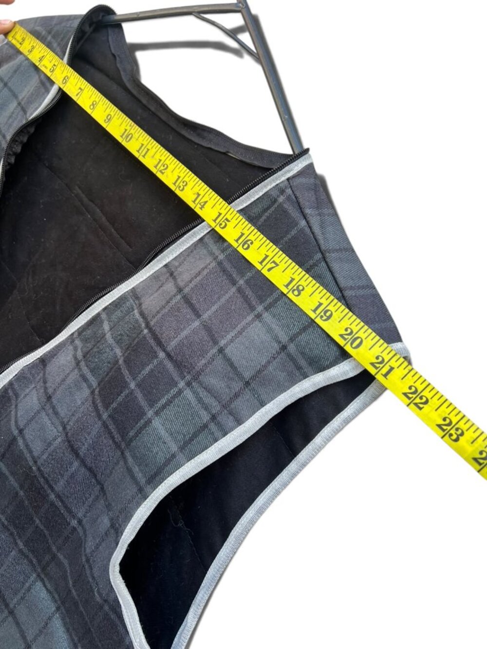 Street & Steel Quilted Replacement Vest Jacket Liner Men's Large Plaid Gray